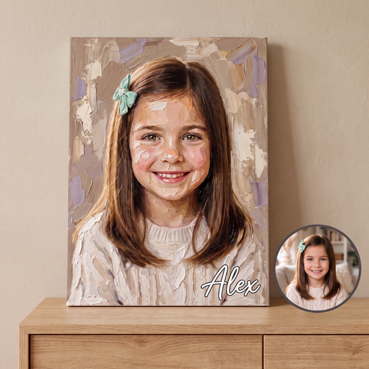 Leinwandbild mit Foto im Ölgemälde-Stil und Namen – Personalisiert #98468 [PC-GALLERY:cmvlwpeey0051qslaf2d767ez:86910090-510c-4b6a-ae50-6af03d19ad28:bfc2f1e7a91bdeccf66600fd84d88c57e55fe0d3c5166329b7f7d2cf01f4c674]