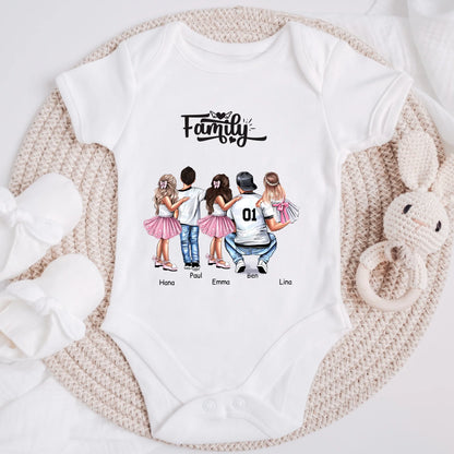 Personalisiertes T-Shirt für die Familie | mit personalisierten Figuren | Geschenk zum Vatertag #228