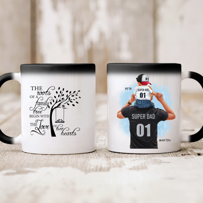 Personalisierte Tasse für Papa und Sohn/Tochter – Geschenk zum Vatertag #825