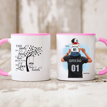 Personalisierte Tasse für Papa und Sohn/Tochter – Geschenk zum Vatertag #825