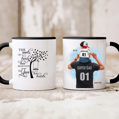 Personalisierte Tasse für Papa und Sohn/Tochter – Geschenk zum Vatertag #825