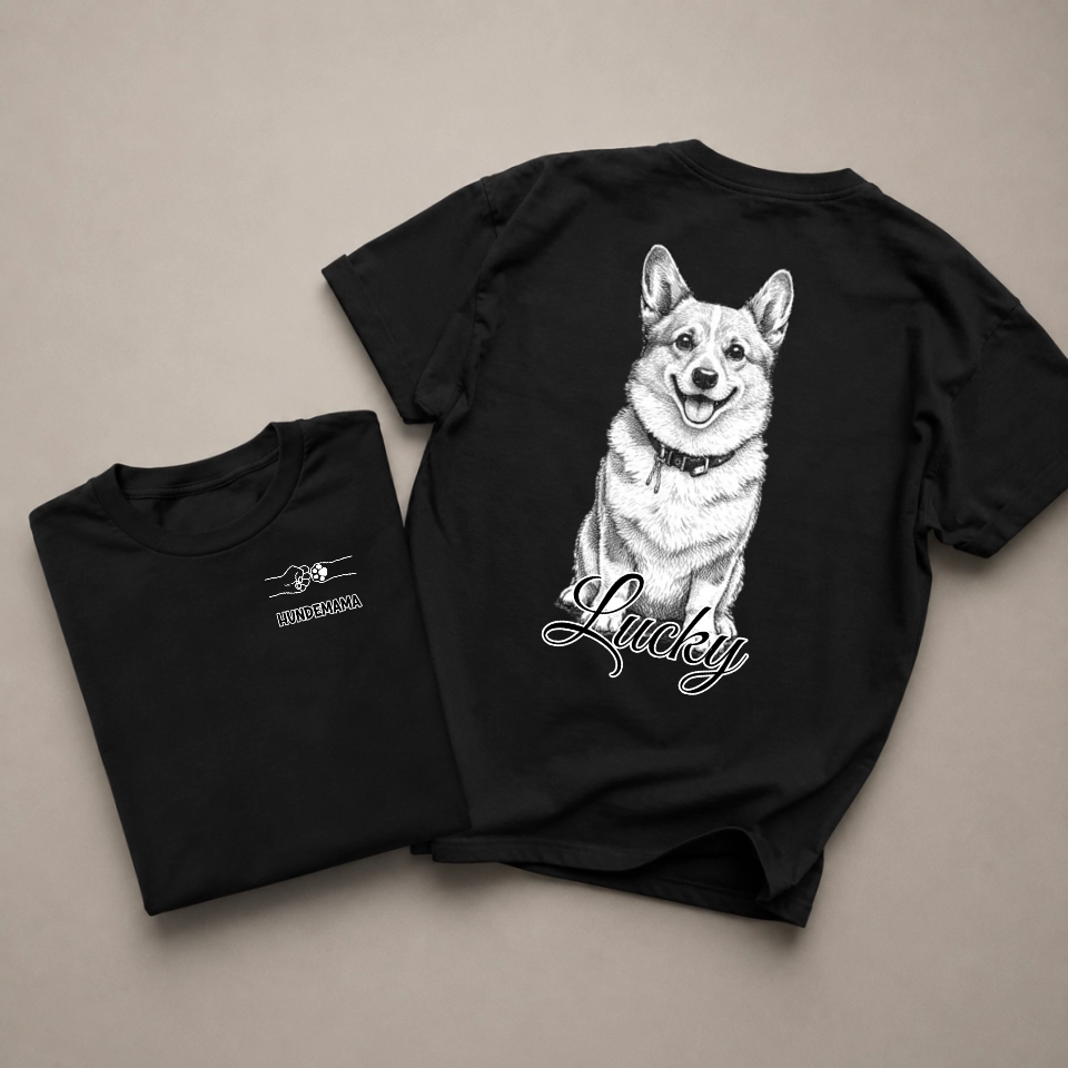 T-Shirt mit Hund - Hundemama/Hundepapa - Personalisiert #812 — mockup cmuemeyat00ajs7zwf5eju1dk