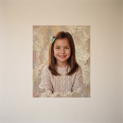 Leinwandbild mit Foto im Ölgemälde-Stil und Namen – Personalisiert #98468 [PC-MOCKUP:cmvlwpeey0051qslaf2d767ez:8681e504b9786d3436cd07e4:8681e504b9786d3436cd07e4cfcc3c92a58e44bccab372d9f60056476973a994]