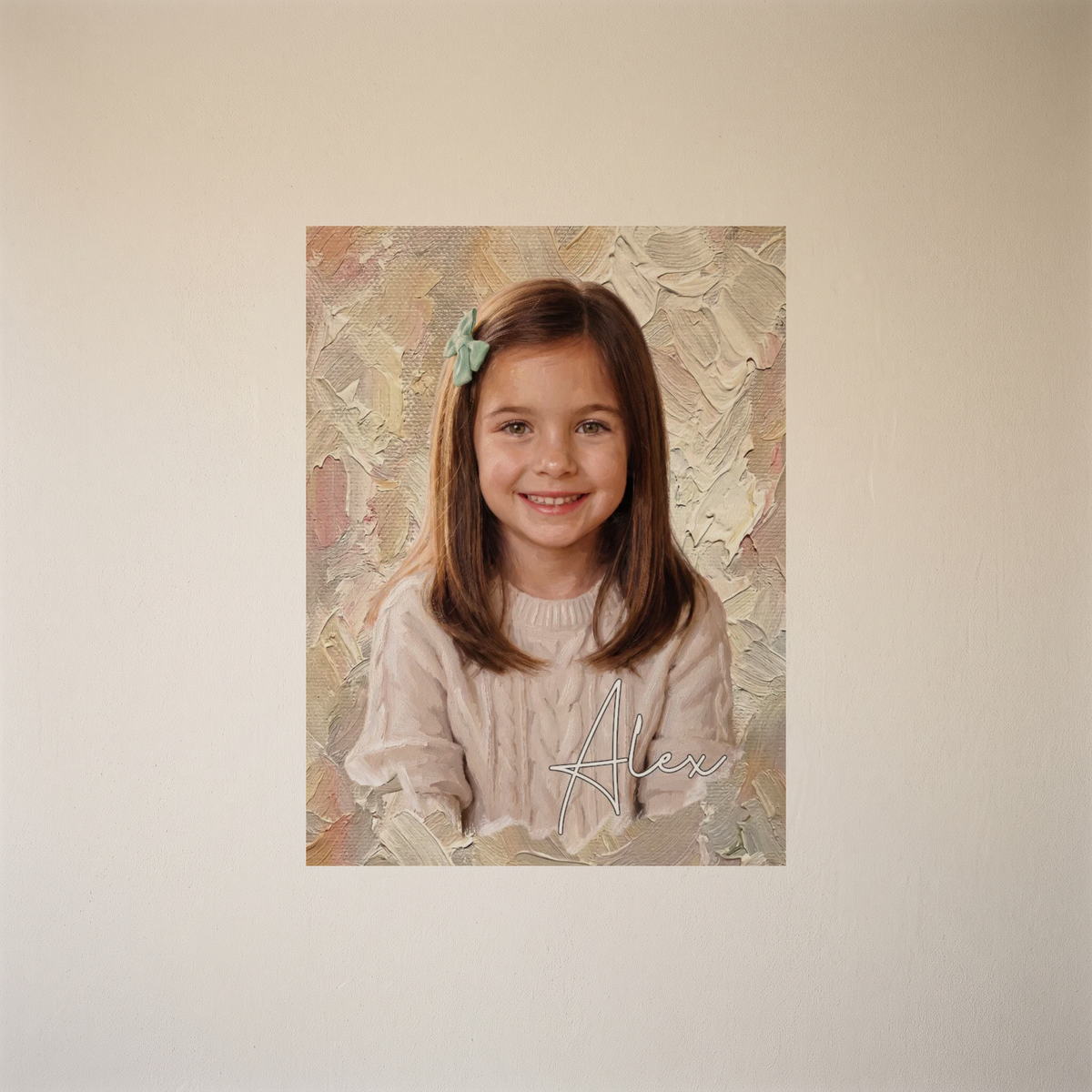 Leinwandbild mit Foto im Ölgemälde-Stil und Namen – Personalisiert #98468 [PC-MOCKUP:cmvlwpeey0051qslaf2d767ez:fd6102ae6f8364866a832236:fd6102ae6f8364866a832236d0602353fec43e7a9069571e187b36101c585fda]