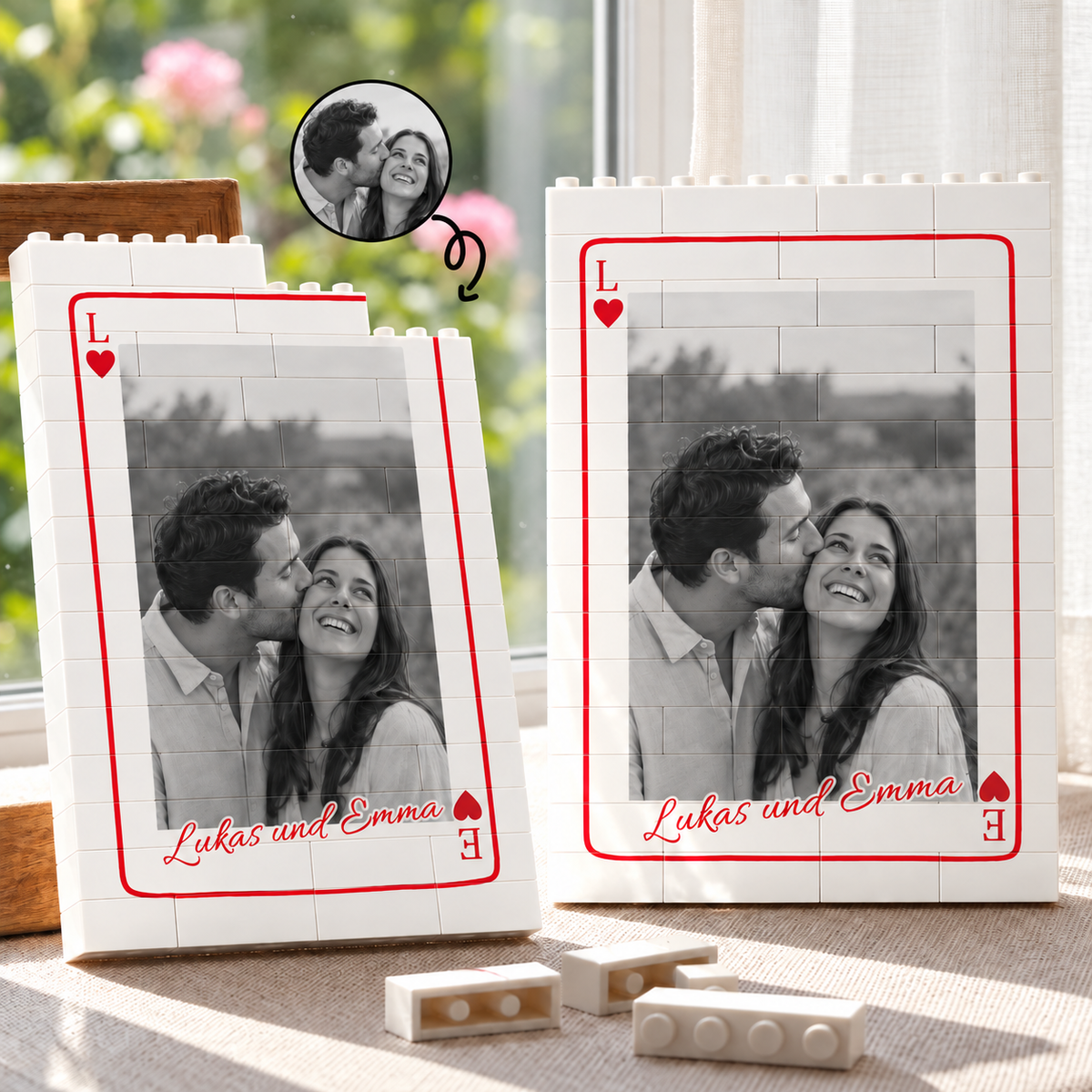 Personalisierte Bausteine mit Foto – Geschenk zum Freundestag #90371 | Lukas und Emma | hero